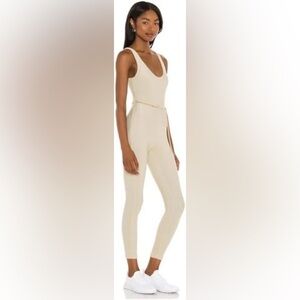 WeWoreWhat NWOT Scoop Jumpsuit - Ribbed Khaki